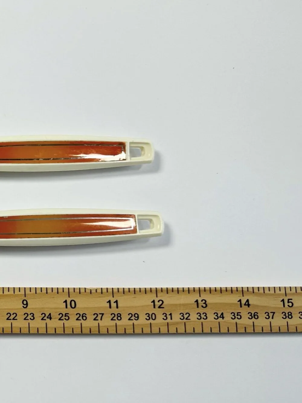 EKCO Chromium Plated Utensil Set Of Two Fork &‎ Slotted Spoon Orange Handles